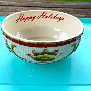 Fitz and Floyd Woodland Holiday Sentiment Bowl